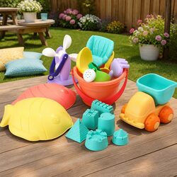 Durable Kids Sand and Water Table Play Set with 16 Pieces