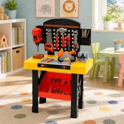 54 Piece Red Kids Workbench Tool Set for Imaginative Play