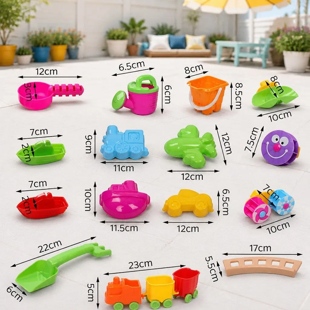 Sand and Water Table Play Set Non-toxic Plastic 54 x 63 cm Multi-coloured
