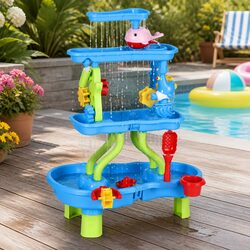 Premium 4-Tier Waterfall Sand and Water Play Table