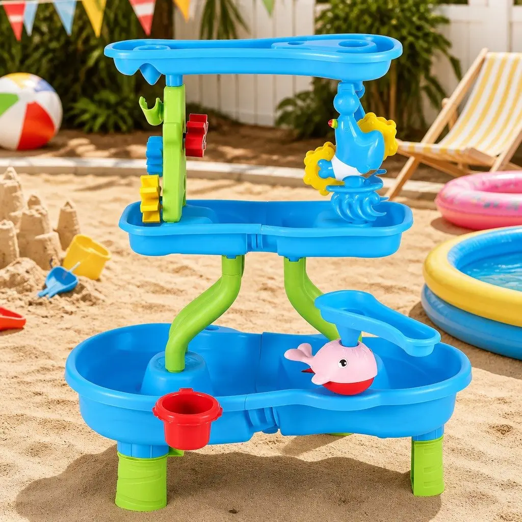 Kids Sand and Water Table Plastic 63cm Multicolour