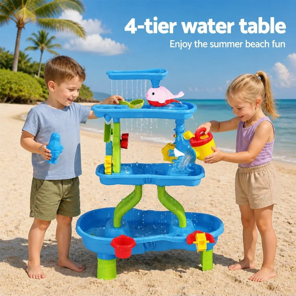 Kids Sand and Water Table Plastic 63cm Multicolour