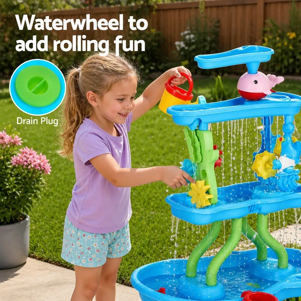 Kids Sand and Water Table Plastic 63cm Multicolour