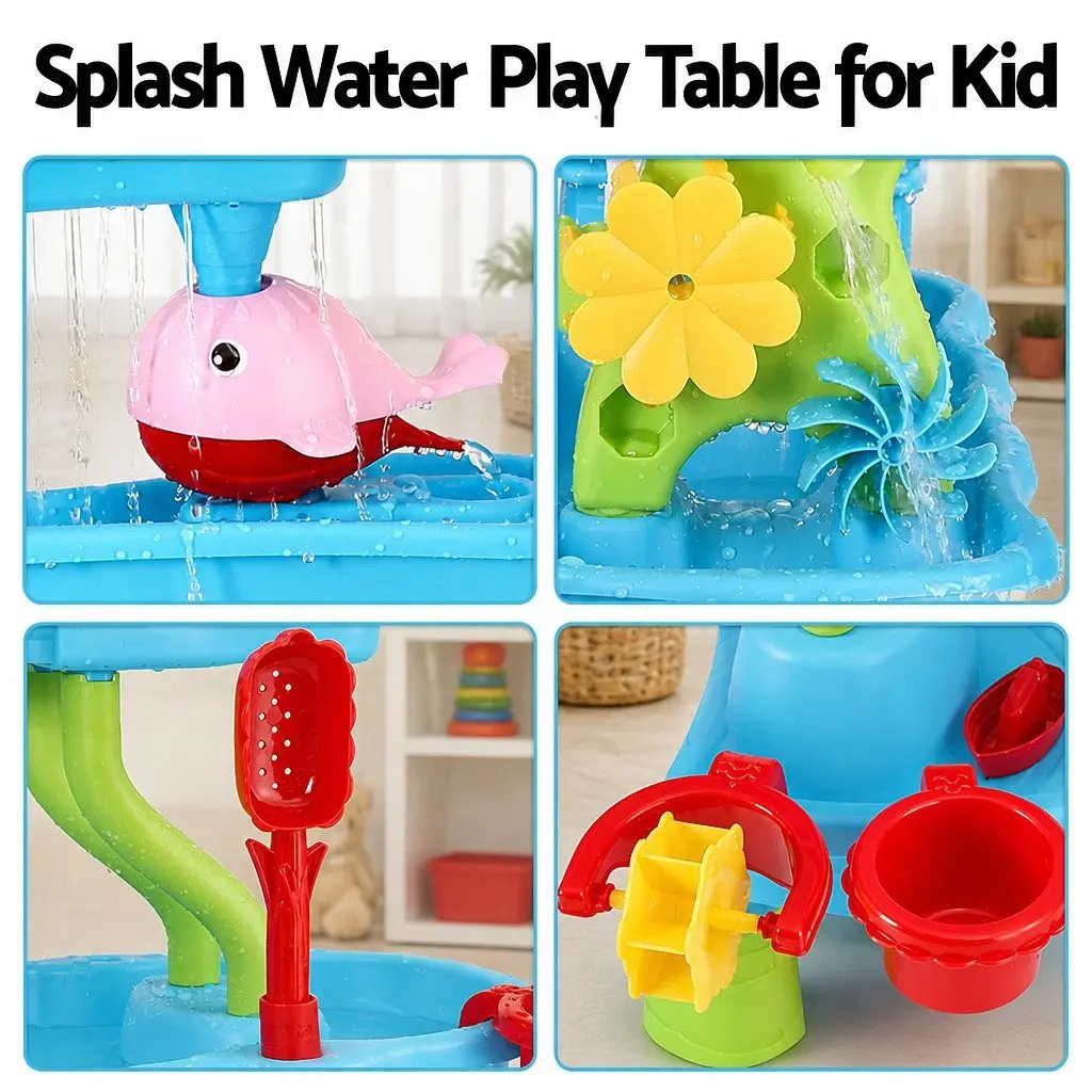 Kids Sand and Water Table Plastic 63cm Multicolour