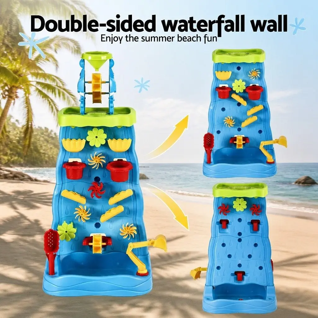 Kids Sand and Water Table Plastic 43cm x 34cm x 92cm Multicolour
