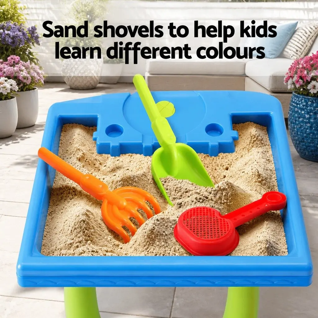 Kids Sand and Water Table Windmill Shovel Outdoor Sandpit Beach Play Toys Set