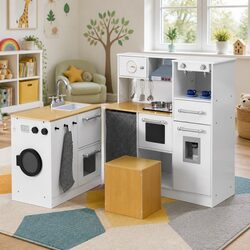 Durable Wooden Kids Kitchen Playset 2-Piece Toy