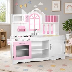 Sturdy Kids Wooden Kitchen Play Set for Imaginative Play