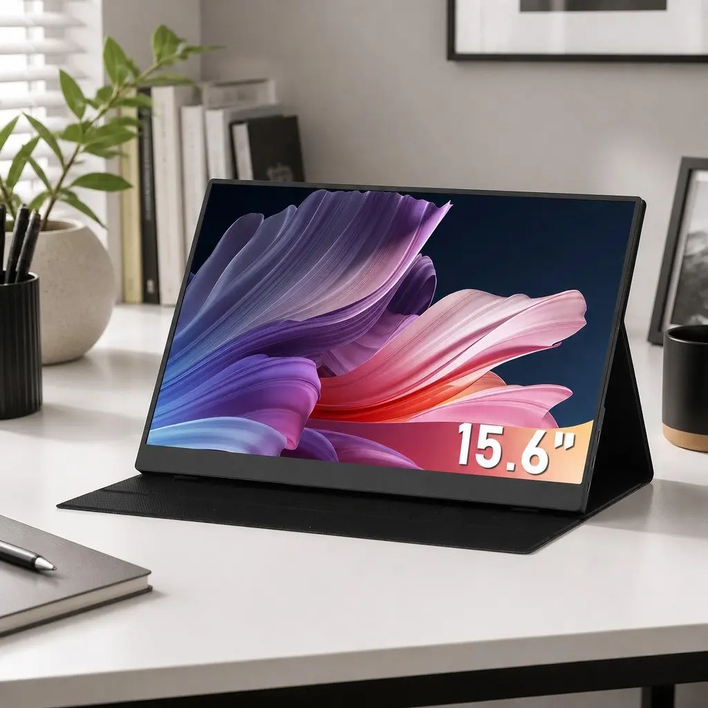 Portable Monitor FHD 1080P IPS 15.6 Inch Black