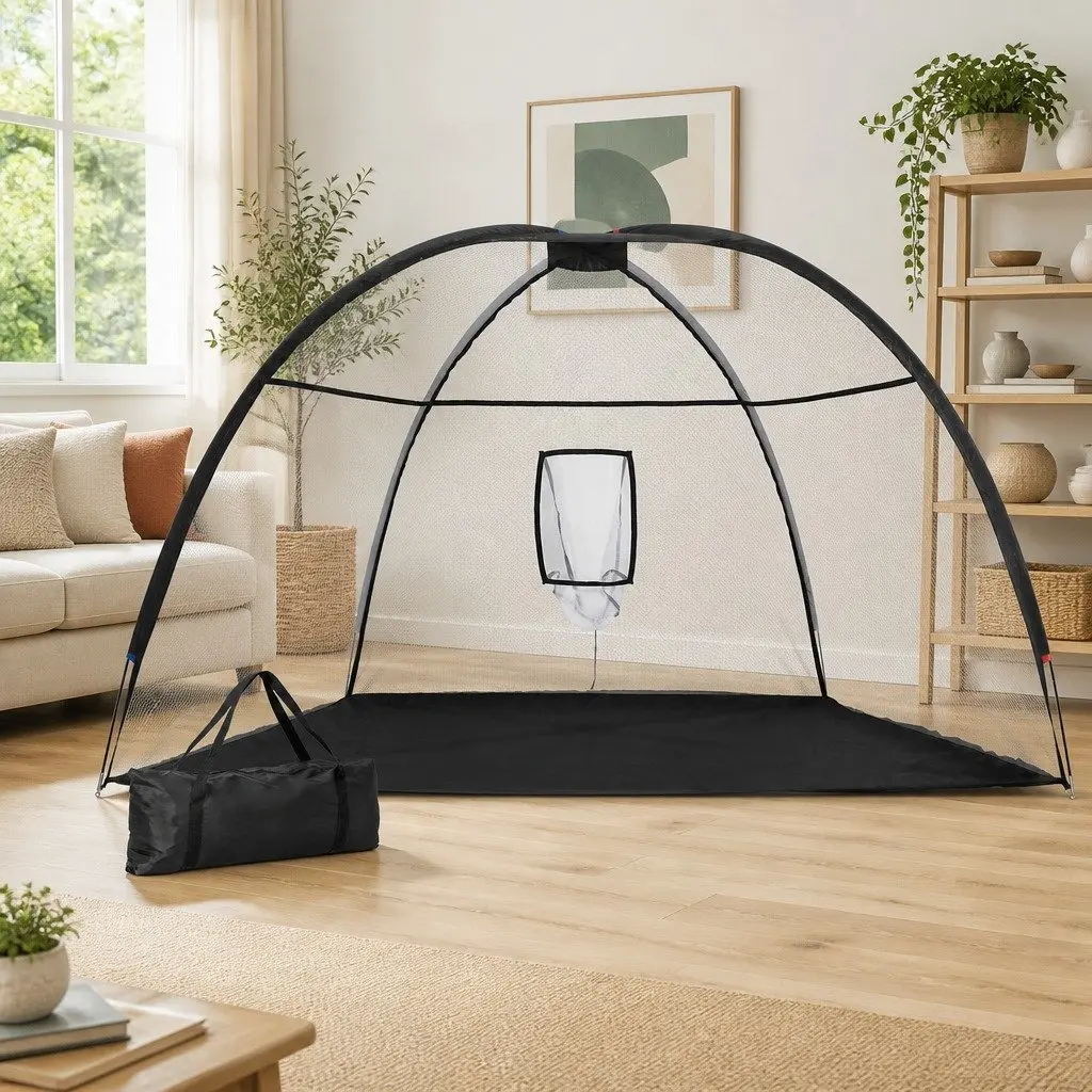Golf Practice Net Fibreglass 3.5m Black