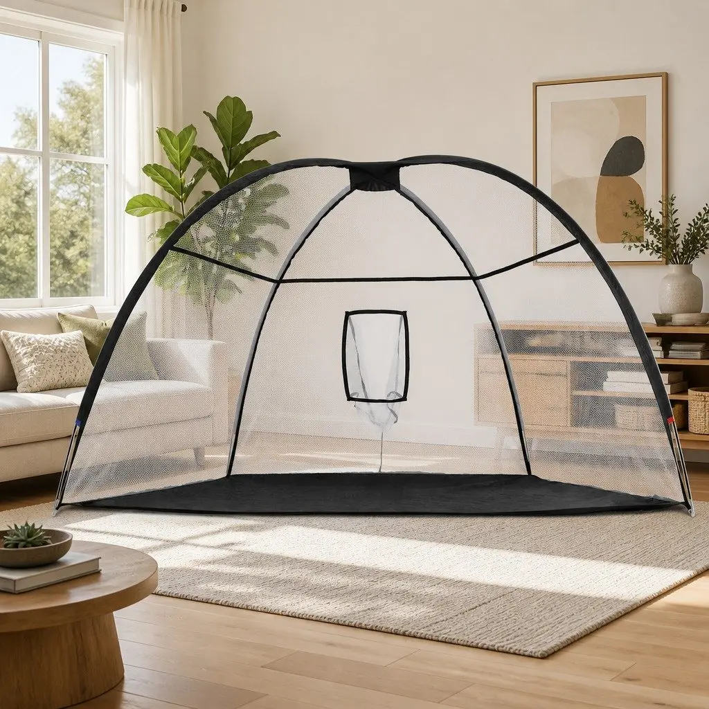 Golf Practice Net Fibreglass 3.5m Black