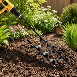 Durable Power Garden Spiral Auger Digger 75mm Dia