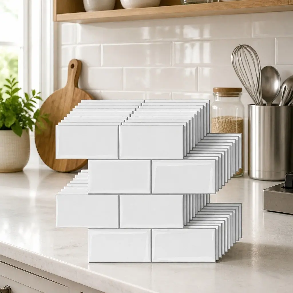 3D Peel and Stick Subway Tile Set of 10