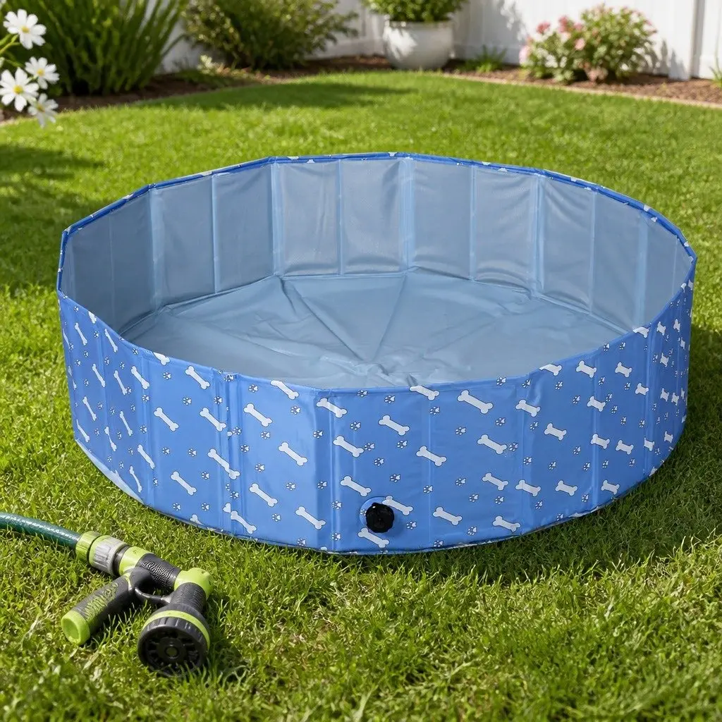 Folding Pet Swimming Pool for Dogs and Cats
