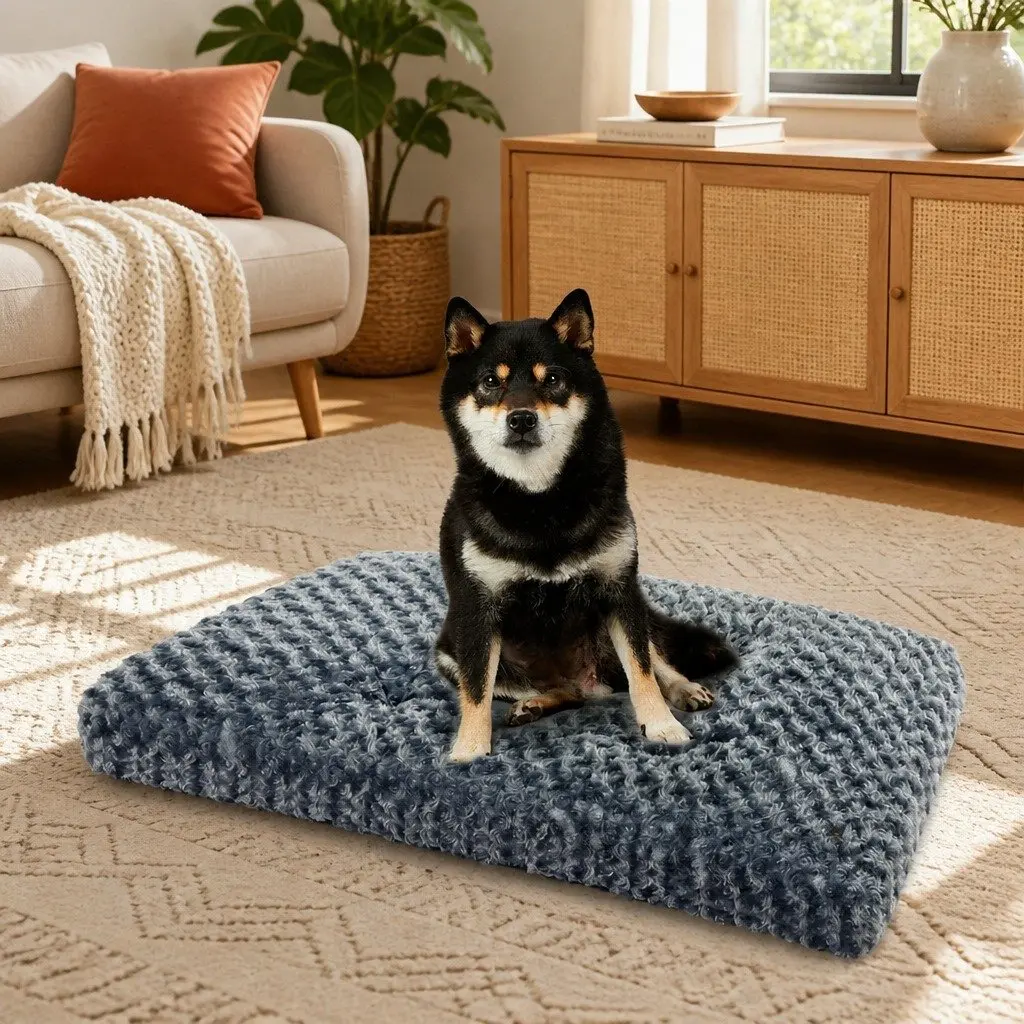 Calming Plush Dog Bed for Pets, Washable, 73cm