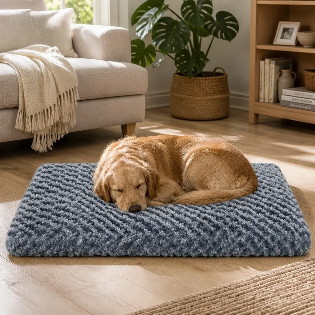 Plush Dog Pet Bed with Non-Slip Base