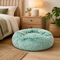 Large Teal Removable Dog Calming Bed Cover for Comfort