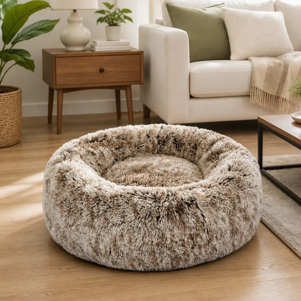 Medium Donut Shape Removable Dog Calming Bed Cover