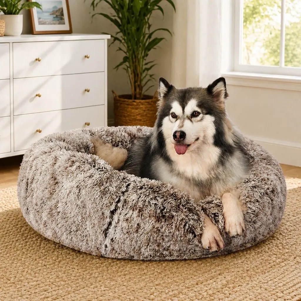 Medium Donut Shape Removable Dog Calming Bed Cover