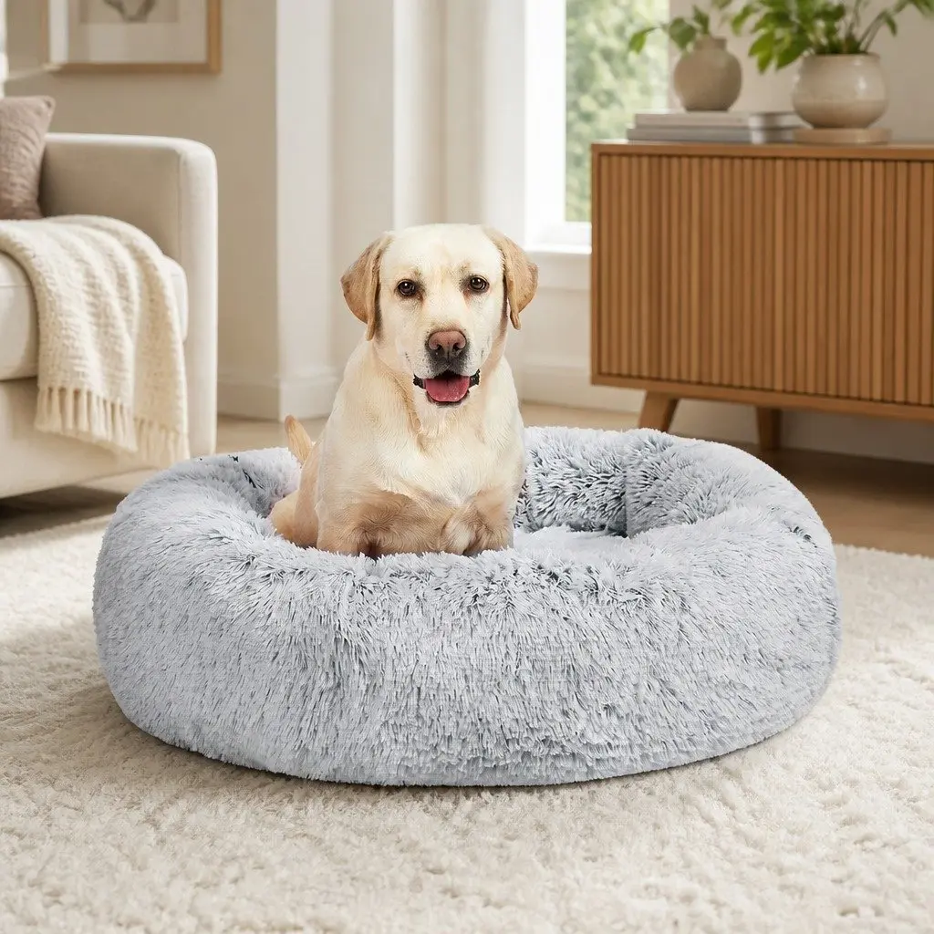 Dog Bed Cover Medium Charcoal Plush Nest