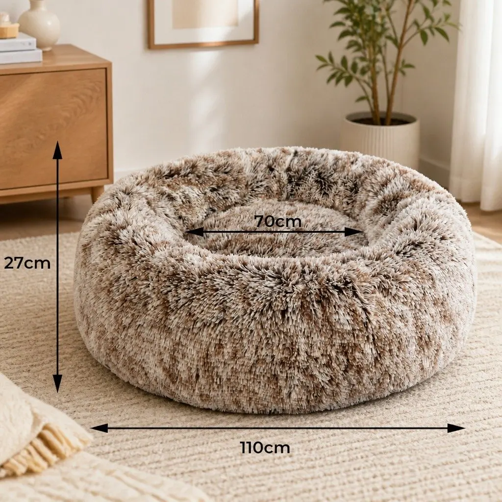 Dog Calming Bed Cover X-Large Removable Replacement Donut-Shaped Pet Bed Cover