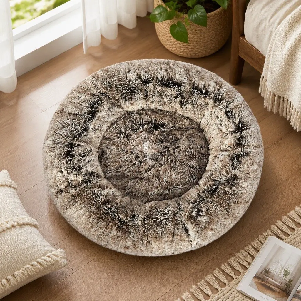 XXL Soft Warm Donut Pet Bed for Dogs and Cats