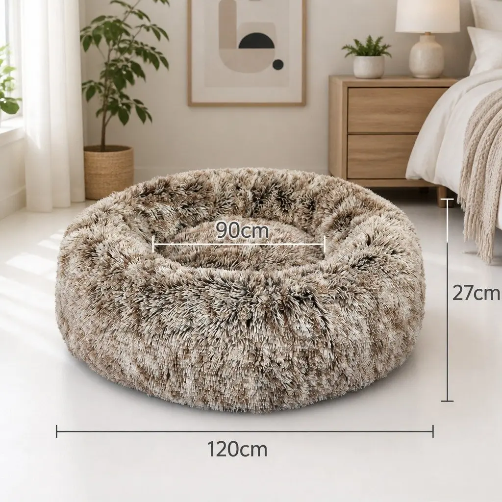 XXL Soft Warm Donut Pet Bed for Dogs and Cats