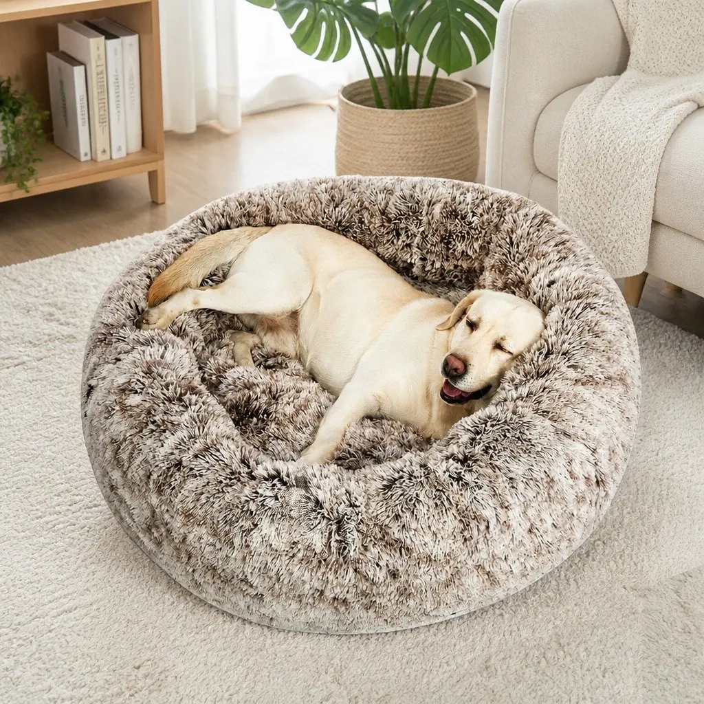 XXL Soft Warm Donut Pet Bed for Dogs and Cats
