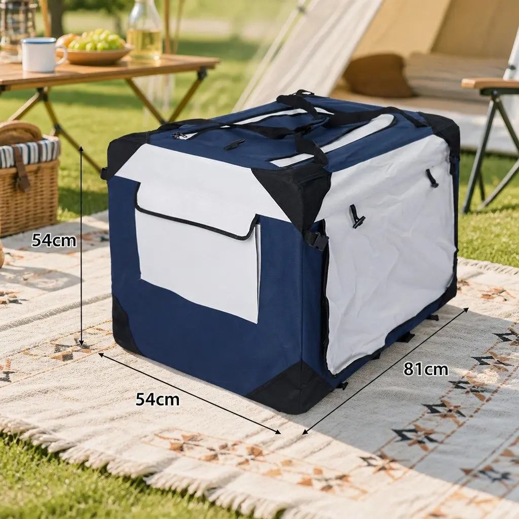 Pet Carrier Bag 600D Oxford Fabric Size L Blue