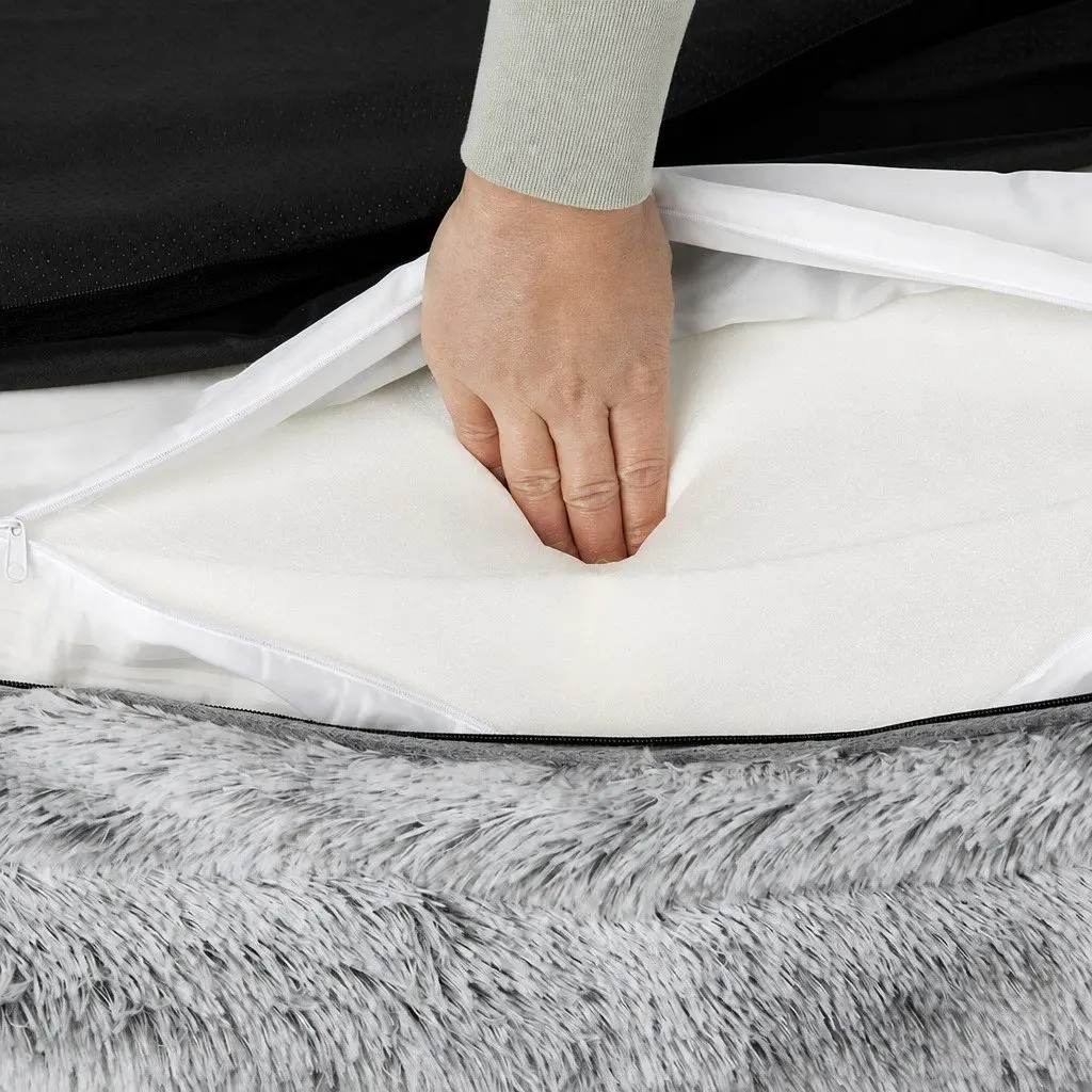 Orthopedic Medium Pet Bed with Supportive Bolster