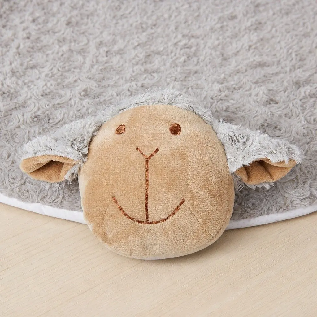 Plush Pet Bed with Squeaky Toys and Anti-Slip Base