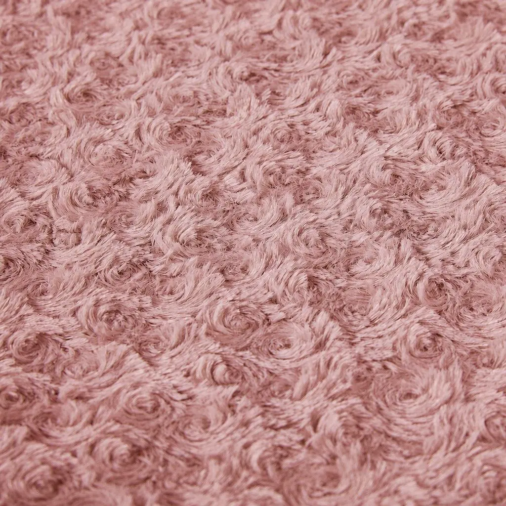Large Plush Pet Bed with Squeaky Toys in Pink