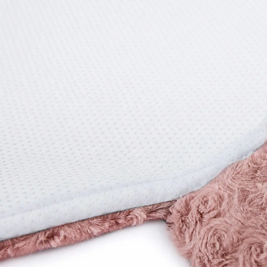Large Plush Pet Bed with Squeaky Toys in Pink