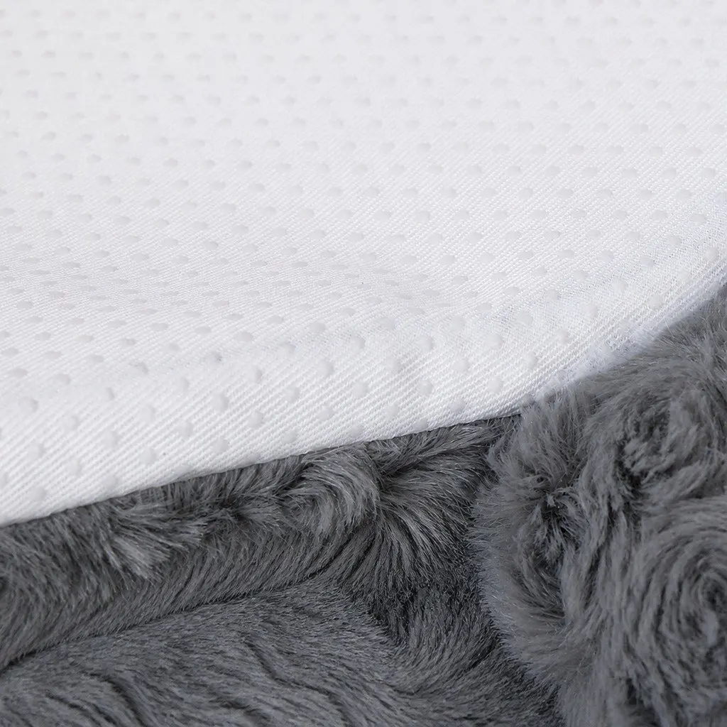 Pet Bed Plush Medium Charcoal Grey