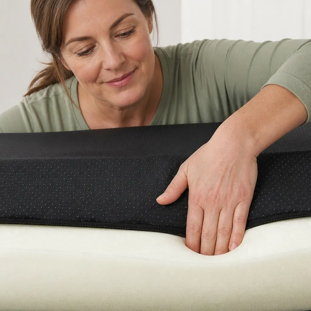 Pet Bed Memory Foam Plush Large Dark Grey Khaki