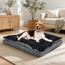 High-Quality Dog Calming Bed with Memory Foam Grey