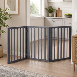 Foldable Wooden Pet Gate for Indoor Safety Barrier
