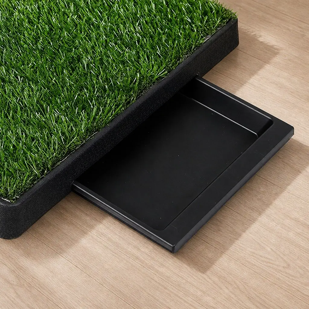Indoor Dog Potty Training System Artificial Grass Mat 59cm x 46cm Green and Black