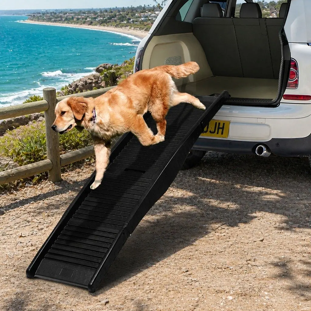 Foldable Pet Ramp Dog Car SUV Travel Stair Lightweight Non-Slip Safety Latch