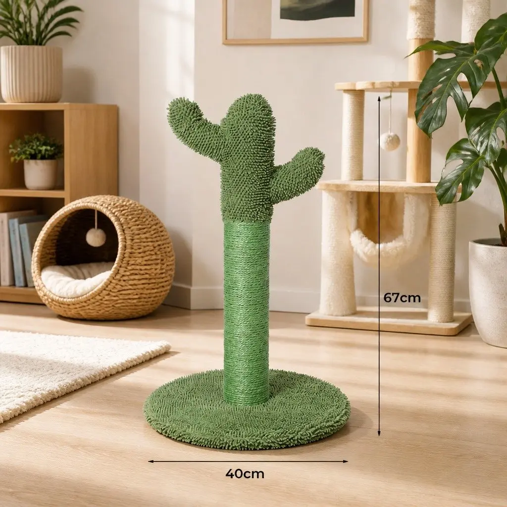 Cactus Cat Tree with Sisal Rope for Scratching