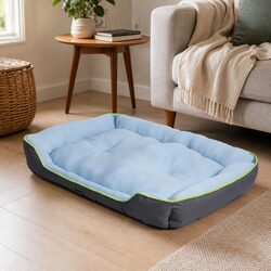 Large Dog Cat Cooling Bed Sofa Mat with Bolster