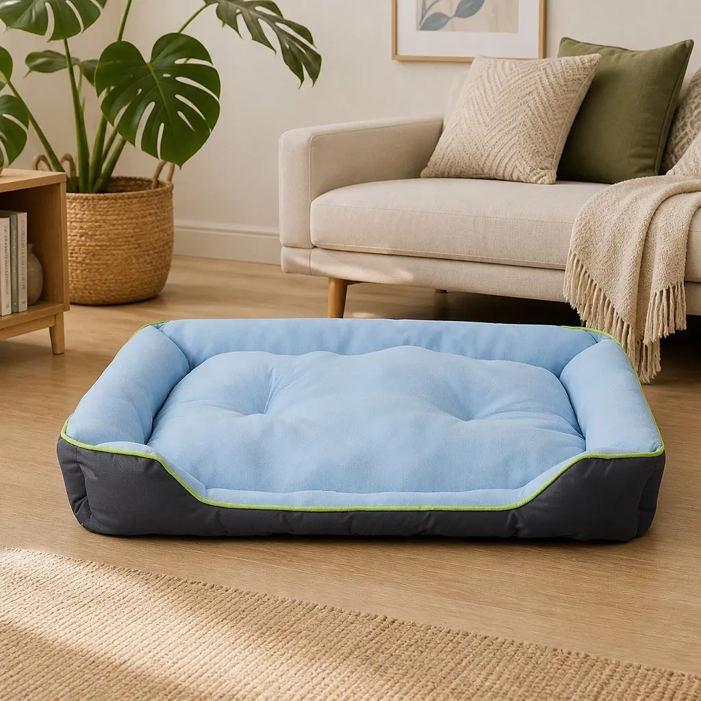Pet Cooling Bed Medium Self-Cooling Fabric 76cm x 62cm Grey