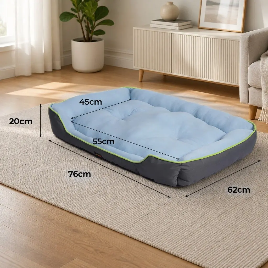 Pet Cooling Bed Medium Self-Cooling Fabric 76cm x 62cm Grey