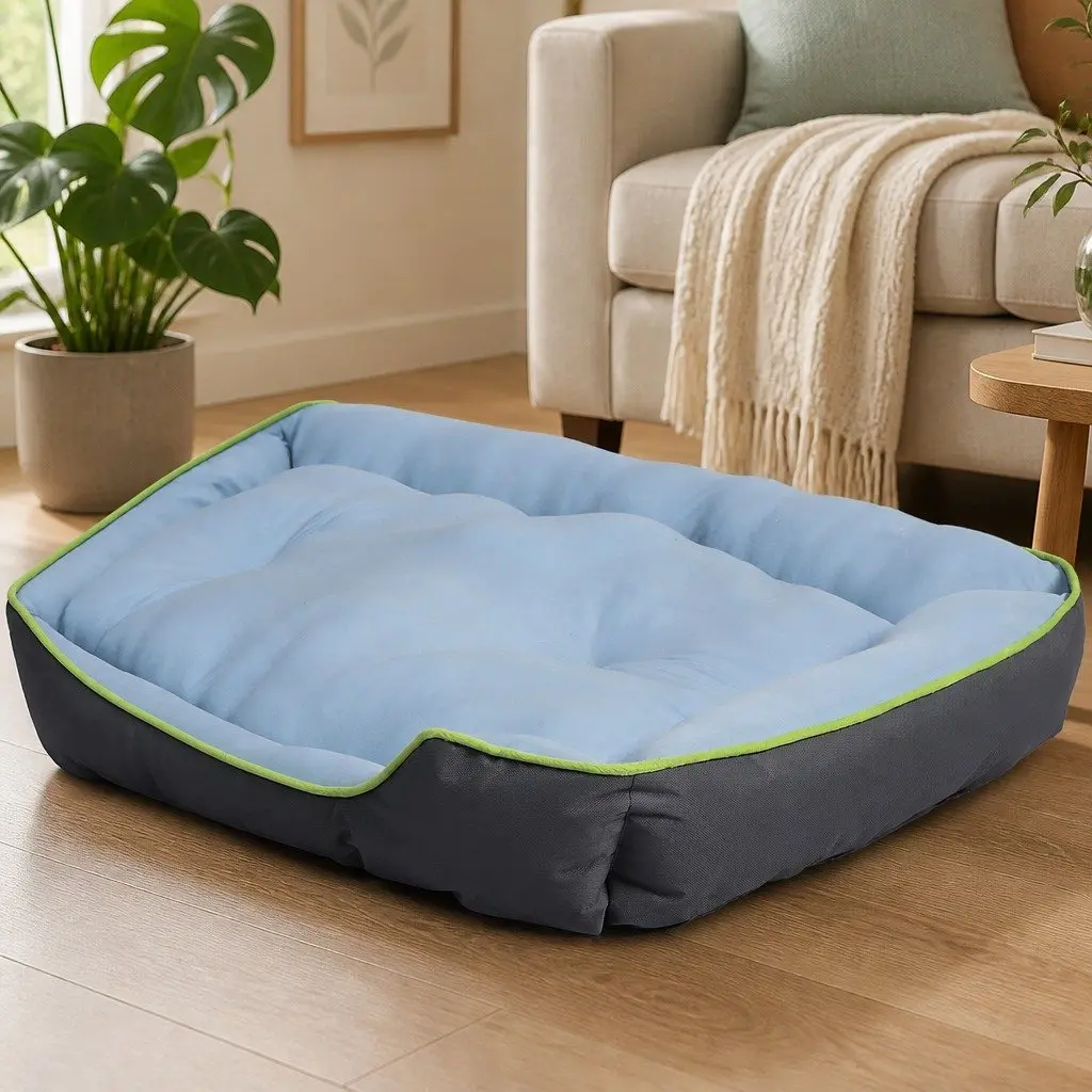 Pet Cooling Bed Medium Self-Cooling Fabric 76cm x 62cm Grey