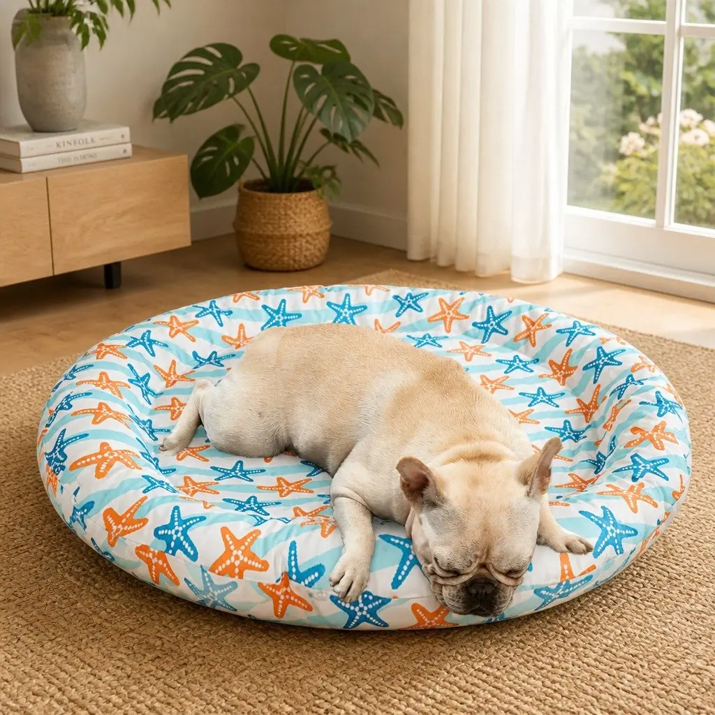 Pet Cooling Mat PVC Large Waterproof Self-Cooling Gel Pad with Bolster