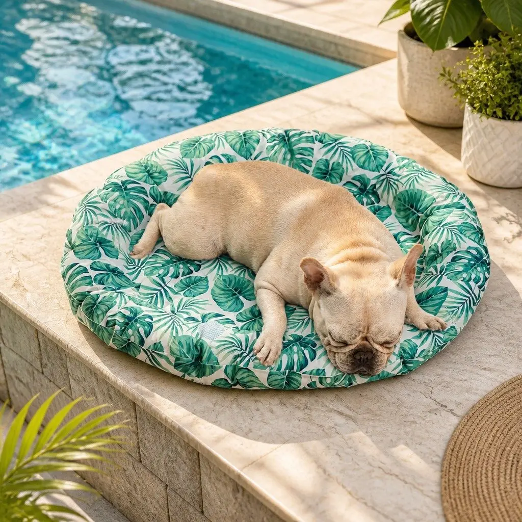 Pet Cooling Mat PVC Large 60cm Self-Cooling Gel Bolster Bed