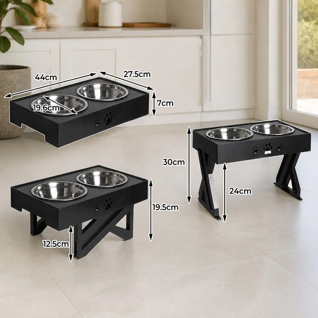 Elevated Pet Feeder with Adjustable Bowls for Comfort