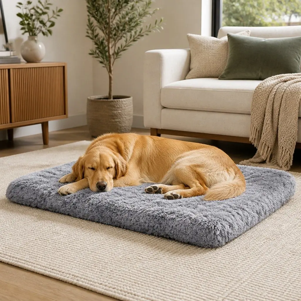 Memory Foam Pet Bed Cushion Large Charcoal