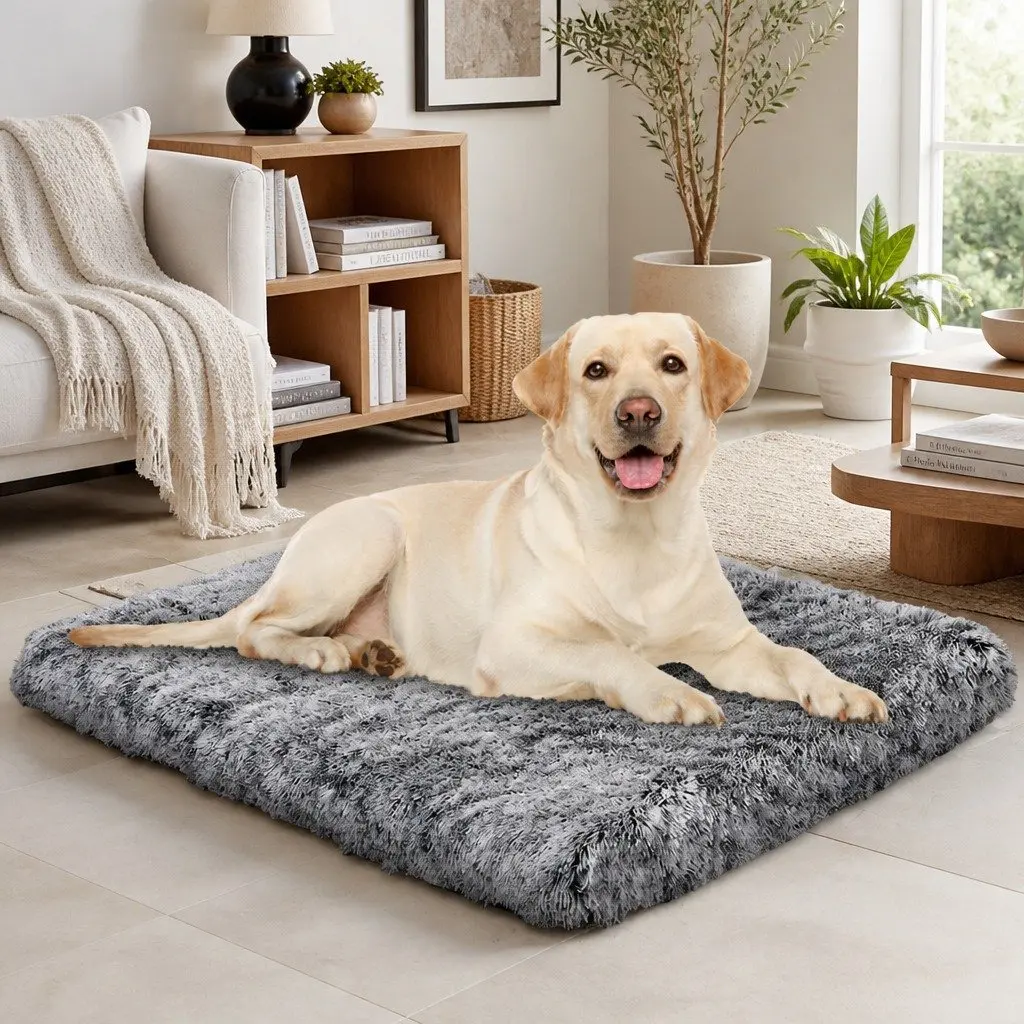 Memory Foam Pet Bed Cushion Large Charcoal
