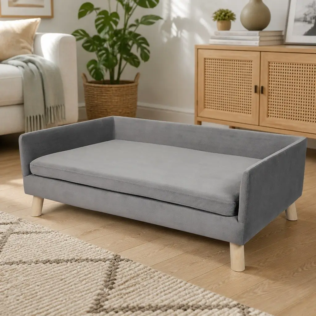 Pet Sofa Bed Dog Lounge Elevated Warm Soft Couch Small Medium Breeds Modern